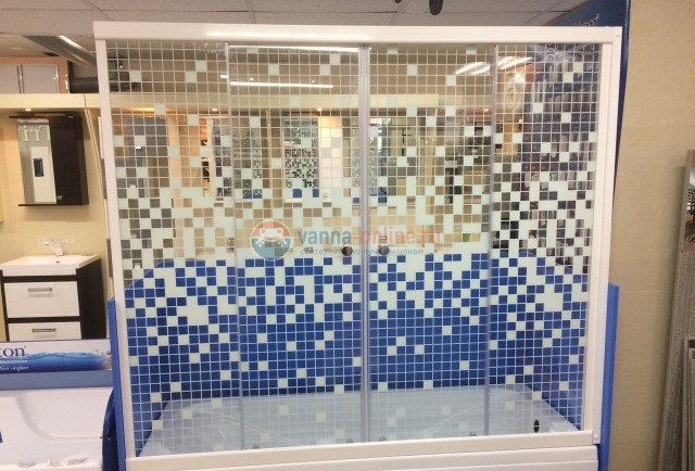 Шторка на ванну Triton Стандарт Мозаика 150 x 147.5 см, стекло с узором Шторка на ванну Triton Стандарт Мозаика 150 x 147.5 см, стекло с узором