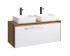 Тумба c раковиной Aqwella Mobi 120 см, фасад белый, корпус дуб балтийский