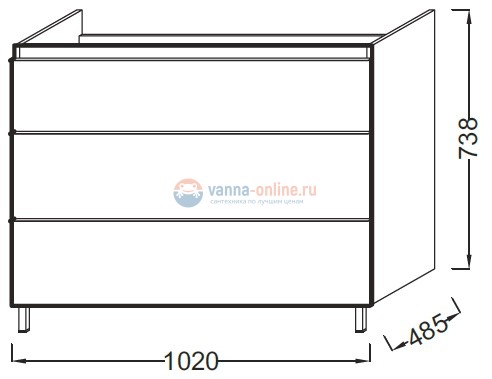 Тумба под раковину Jacob Delafon ODEON UP 105х75 смешанное дерево, EB994-F90 Тумба под раковину Jacob Delafon ODEON UP 105х75 смешанное дерево, EB994-F90