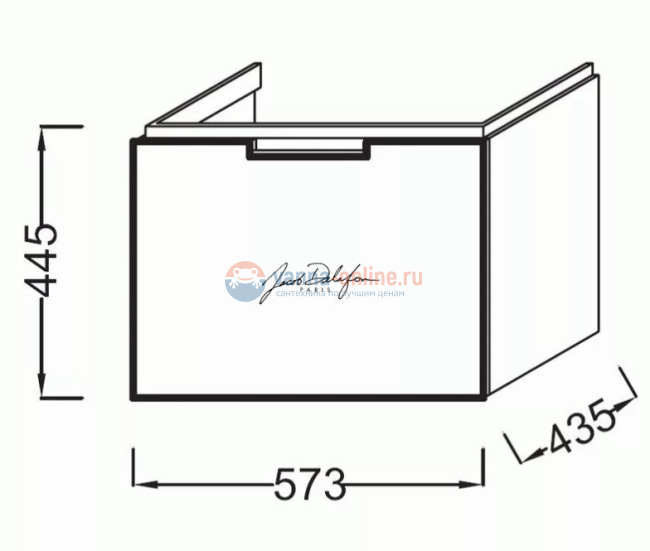 Тумба под раковину Jacob Delafon Reve EB1130-E12, дымчатый