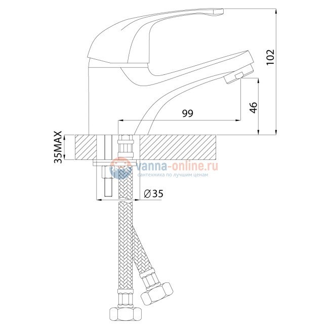 Смеситель Rossinka C40-11 для раковины Смеситель Rossinka C40-11 для раковины