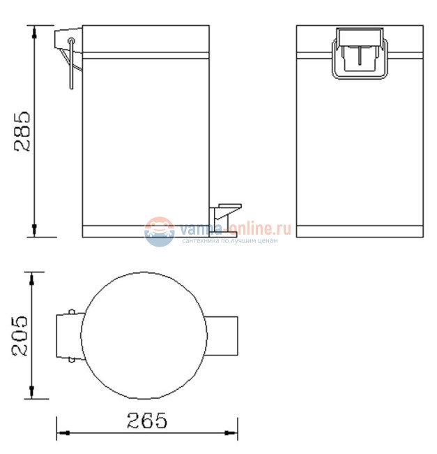 Мусорное ведро Rush Bianki BI76920