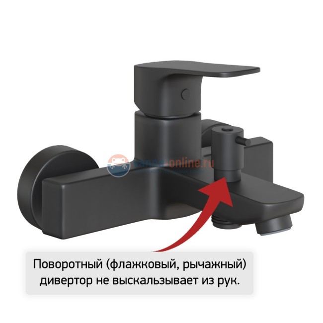 Смеситель для ванны Paini Viva Style без аксессуара, черный Смеситель для ванны Paini Viva Style без аксессуара, черный