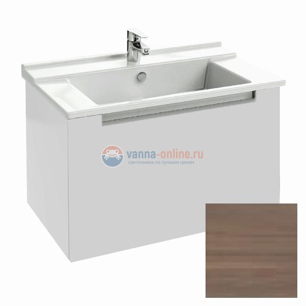 Тумба под раковину Jacob Delafon Struktura 80 EB1285-E16, ореховое дерево, 1 ящик, 77x47x56 см