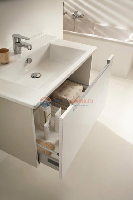 Тумба под раковину Jacob Delafon Struktura 80 EB1285-E16, ореховое дерево, 1 ящик, 77x47x56 см