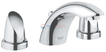 Смеситель Grohe Aria 20147 000 для раковины на три отверстия, керамические вентили Смеситель Grohe Aria 20147 000 для раковины на три отверстия, керамические вентили