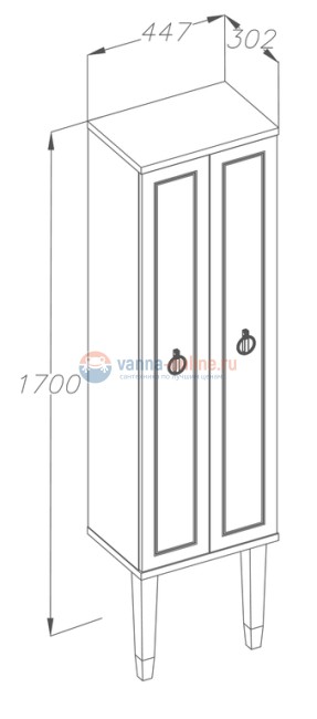 Пенал Opadiris Smile Порто 45, Z0000014874, напольный, двустворчатый, белый/хром Пенал Opadiris Smile Порто 45, Z0000014874, напольный, двустворчатый, белый/хром