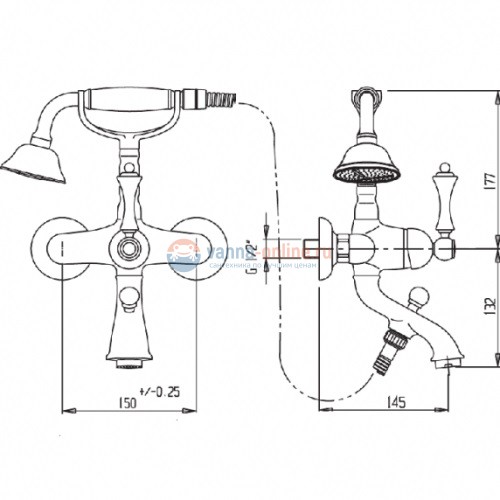 Смеситель Cezares Atlantis ATLANTIS-VDPS-02-Sw