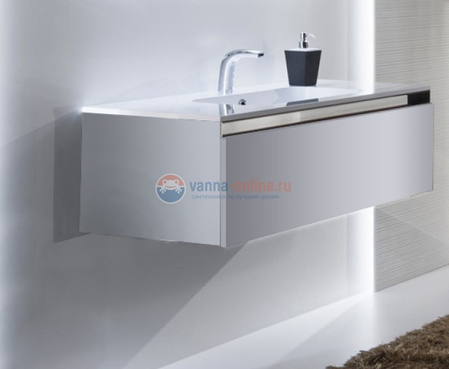 Тумба с раковиной Sanvit Кубэ-1 kkube1070, 70 см подвесная, белый глянцевый