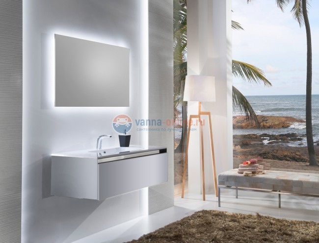 Тумба с раковиной Sanvit Кубэ-1 kkube1070, 70 см подвесная, белый глянцевый