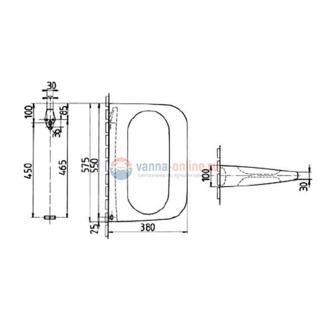 Перегородка для писсуара Jacob Delafon E1599-00 Перегородка для писсуара Jacob Delafon E1599-00