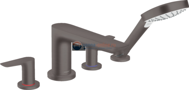Смеситель Hansgrohe Talis E 71748340 для ванны, черный хром Смеситель Hansgrohe Talis E 71748340 для ванны, черный хром