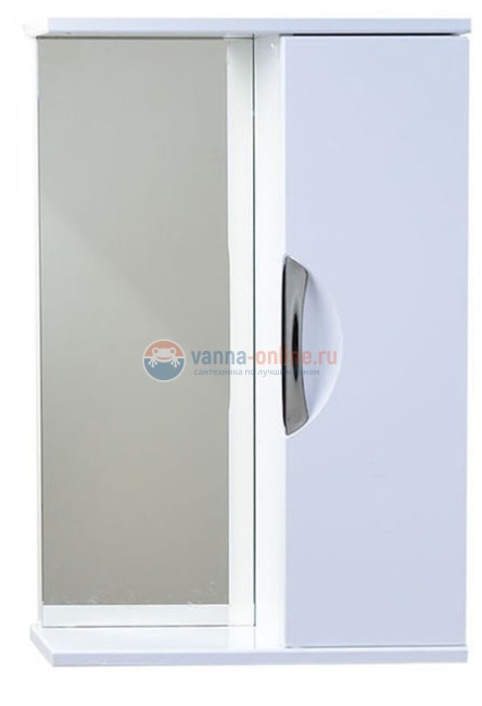 Зеркальный шкаф Emmy Милли 50 см, mel50unbel, универсальный, белый Зеркальный шкаф Emmy Милли 50 см, mel50unbel, универсальный, белый