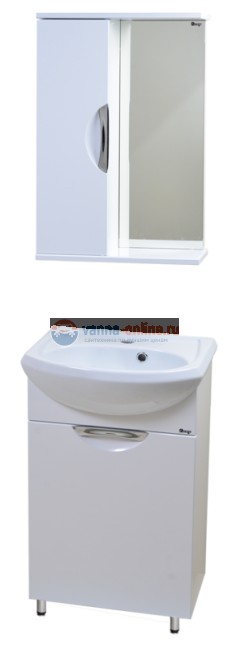 Зеркальный шкаф Emmy Милли 50 см, mel50unbel, универсальный, белый Зеркальный шкаф Emmy Милли 50 см, mel50unbel, универсальный, белый