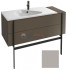 Тумба под раковину Jacob Delafon Nouvelle Vague 120 EB3033-N21, 2 ящика, с выступом, цвет - серый титан глянцевый