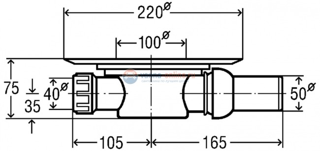 Трап Viega Advantix 557140, 150 x 150 мм, с гидрозатвором Трап Viega Advantix 557140, 150 x 150 мм, с гидрозатвором