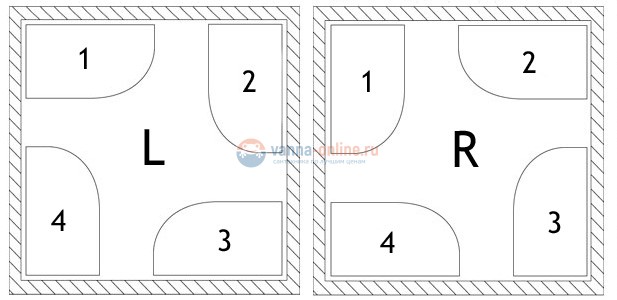 Акриловая ванна Aquanet Jersey 170x90, 002039 L/R