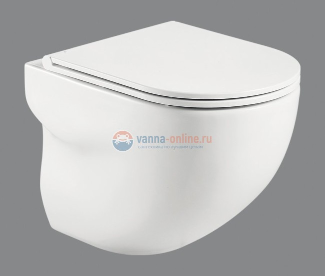 Унитаз подвесной BelBagno Onda BB066CHR, безободковый