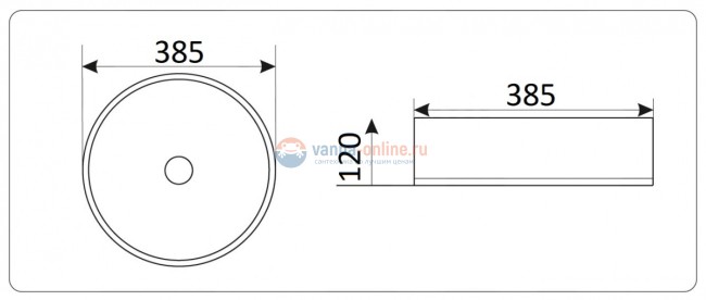 Раковина CeramaLux Серия NC 78308 накладная, белый Раковина CeramaLux Серия NC 78308 накладная, белый