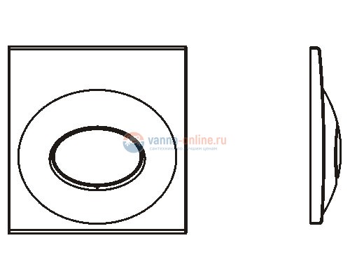 Клавиша смыва Mepa Drop 421122, матовый хром