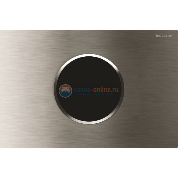 Привод бесконтактного смыва Geberit Sigma Type 10 115.907.KM.1 для унитаза, 230В, двойной смыв, пластик, черный / глянцевый хром / черный