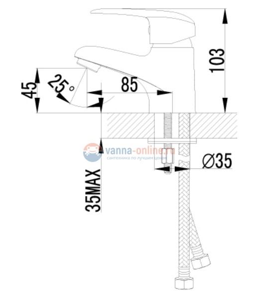 Смеситель Lemark Pramen LM3356C для раковины Смеситель Lemark Pramen LM3356C для раковины