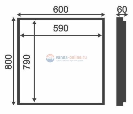 Сантехнический люк Хаммер Слава ширина 60, высота 80