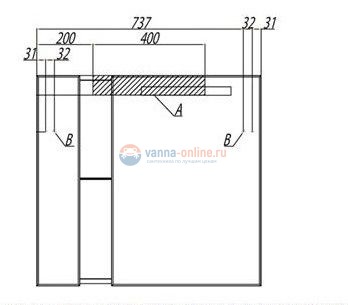Зеркало-шкаф Акватон Марко 80, 1A181102MO010