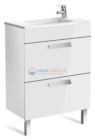 Тумба под раковину Roca Debba 60 ZRU9302708, цвет белый глянец