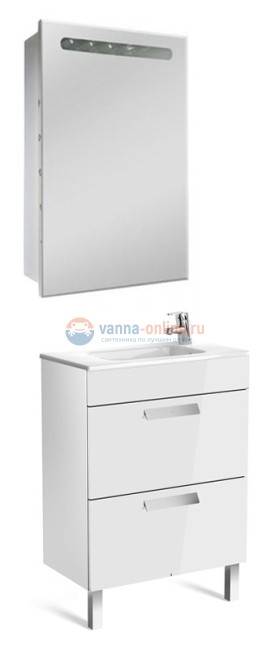 Тумба под раковину Roca Debba 60 ZRU9302708, цвет белый глянец