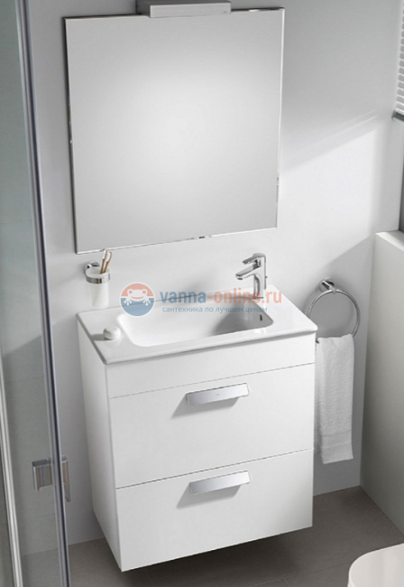 Тумба под раковину Roca Debba 60 ZRU9302708, цвет белый глянец
