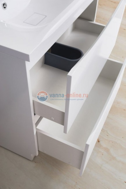 Тумба под раковину BelBagno Marino MARINO-900-2C-PIA-BL-P, 90 х 45 х 80 см, Bianco Lucido - белый глянец
