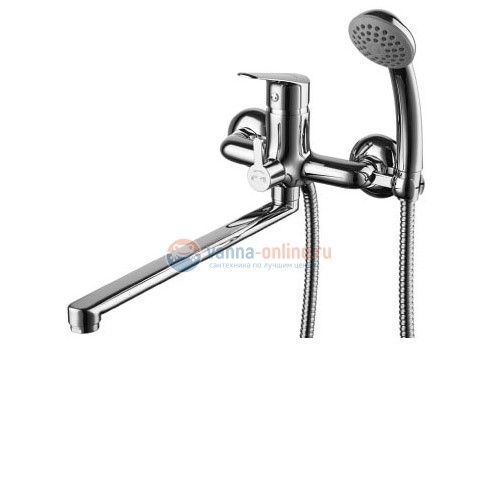 Смеситель Lemark Partner LM6551C универсальный для ванны и душа с плоским поворотным изливом 300 мм Смеситель Lemark Partner LM6551C универсальный для ванны и душа с плоским поворотным изливом 300 мм