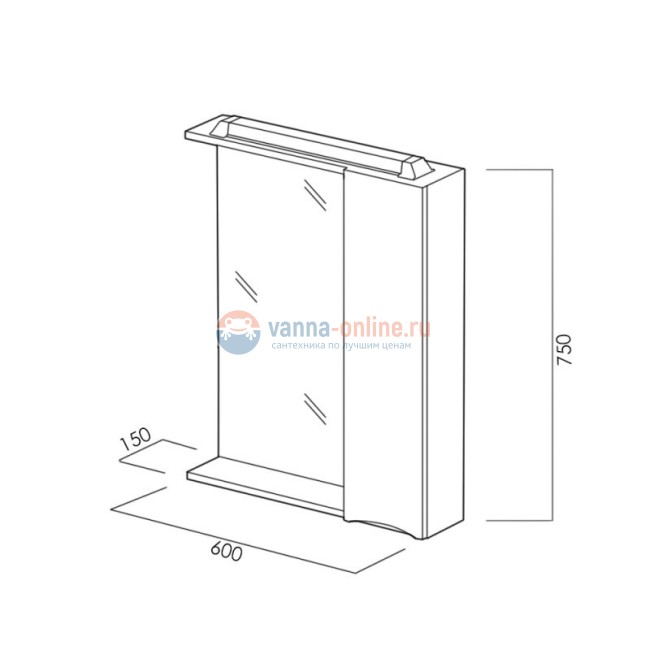 Зеркальный шкаф BelBagno Marino MARINO-SPC-600/750-1A-BL-P-L/R, 60 х 75 см, левый/правый, с LED-подсветкой, Bianco Lucido - белый глянец Зеркальный шкаф BelBagno Marino MARINO-SPC-600/750-1A-BL-P-L/R, 60 х 75 см, левый/правый, с LED-подсветкой, Bianco Lucido - белый глянец