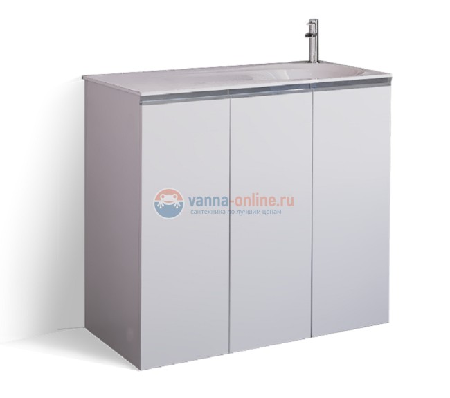 Тумба под раковину Raval Great Gre.01.100/N/W/Pr, к стиральной машине, правосторонняя, белая