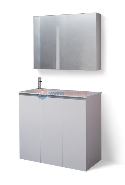 Тумба под раковину Raval Great Gre.01.100/N/W/Pr, к стиральной машине, правосторонняя, белая