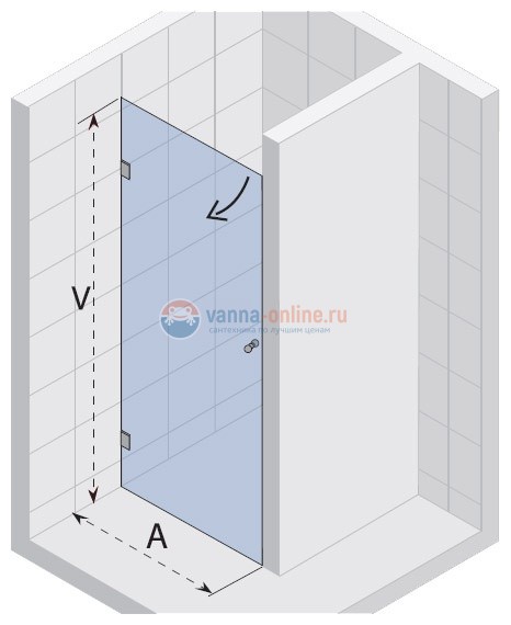 Душевая дверь в проем Riho Scandic S-101 GC03200 100*200 см
