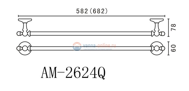 Полотенцедержатель Art&Max Antic AM-2624Q Полотенцедержатель Art&Max Antic AM-2624Q