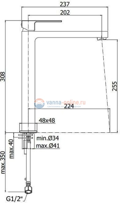 Смеситель Paffoni Elle EL081NO для раковины Смеситель Paffoni Elle EL081NO для раковины