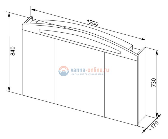 Зеркало-шкаф Aquanet Тренто 120 00156445, цвет венге