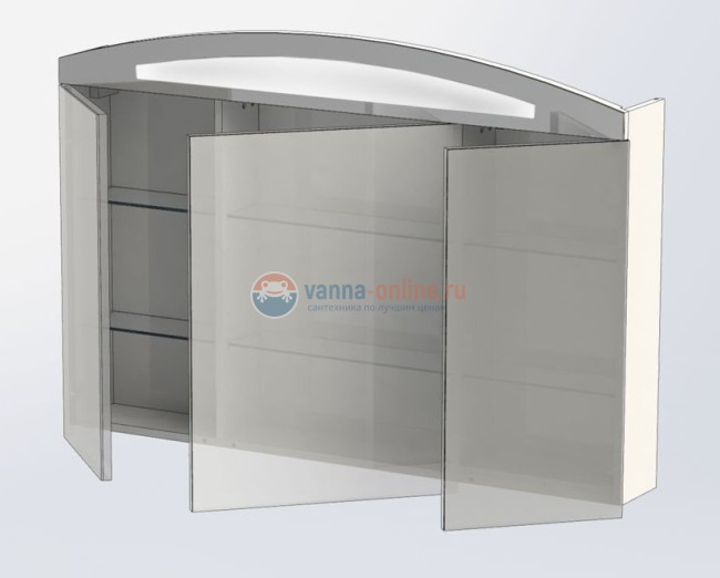 Зеркало-шкаф Aquanet Тренто 120 00156445, цвет венге