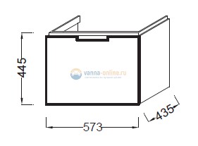 Тумба под раковину Jacob Delafon Reve EB1130-G1C, белый