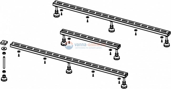 Ножки для душевого поддона Riho Basel 404, 414, 430 POOTSET63, 8 опор, металл