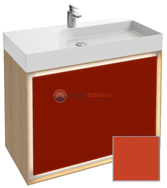 Тумба под раковину Jacob Delafon Rythmik Pure 90 см EB1771-M80, цвет маковый матовый Тумба под раковину Jacob Delafon Rythmik Pure 90 см EB1771-M80, цвет маковый матовый