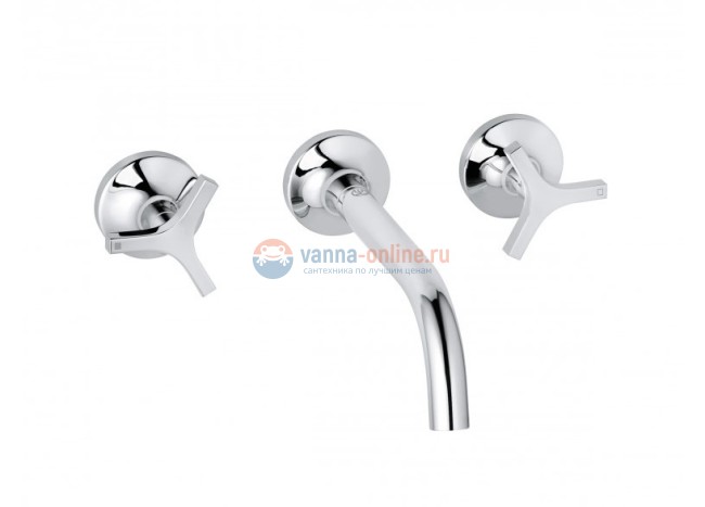 Смеситель Kludi Nova Fonte 201440539 для раковины на 3 отверстия Deco, хром Смеситель Kludi Nova Fonte 201440539 для раковины на 3 отверстия Deco, хром