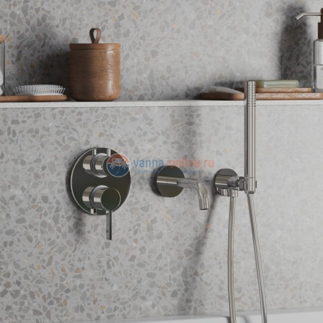 Смеситель для ванны Paini Brera встраиваемый, хром Смеситель для ванны Paini Brera встраиваемый, хром