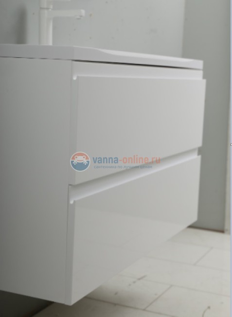 Тумба под раковину Art&Max AM-Bianchi-900-2C-SO-BL, 90 x 45 x 55 см подвесная, белый глянцевый