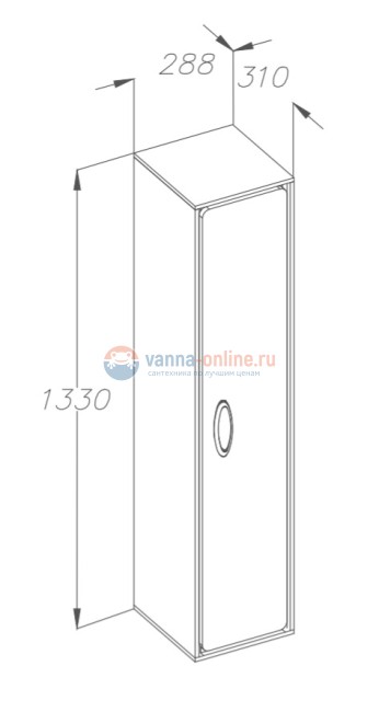 Пенал Opadiris Smile Монтэ 30, Z0000014809, подвесной, УНИВЕРСАЛЬНЫЙ, белый матовый