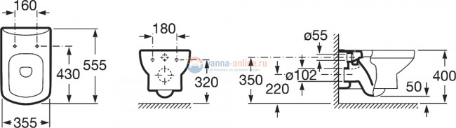 Инсталляция Roca с унитазом Dama Senso, 893104090 с сиденьем микролифт, комплект Инсталляция Roca с унитазом Dama Senso, 893104090 с сиденьем микролифт, комплект