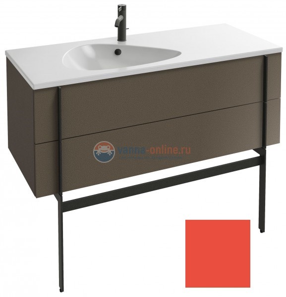 Тумба под раковину Jacob Delafon Nouvelle Vague 120 EB3035-S44, 2 ящика, цвет - алый сатин